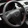 غطاء مقود السيارة لـ MAZDA 3 Genuine leather DIY Hand-styling أغطية السيارة المضادة للانزلاق