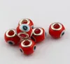 100pcs Evil Eye red Color Colored Glaze 5mm Big Hole Glass Beads Fit Charm Bracelet DIY Jewelry 14mm