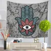 ethnique oeil dans la main tenture murale décoration boho style indien tissu tapisserie polyester serviette de plage tapis