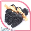 On Sale 1 Piece Loose Wave Hair Weave Brazilian Virgin Human Hair Bundles Unprocessed Wavy Loose Curly Hair Extensions Wholesale 12-26"