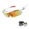 Professionelle Polarisierte Radfahren Brille Fahrrad Brille Outdoor Sport Fahrrad Sonnenbrille UV 400 Mit 5 Objektiv TR90 5 farbe