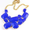 Colorful Statement Necklace New Chunky Chain Candy Resin Geometry Drop Pendants Golden Bib Necklace Jewelry for Women Gifts