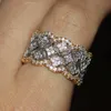 Choucong Luxury Jewelry 925 Sterling Silver Gold White Topaz CZ Simulated Diamond Wedding Engagement Women Ring For Christmas Gi2742734