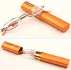 Läsa glasögon Pen Case Färger Aluminiumrör Unisex Glasögon Fällbara Portable Presbyopia Glasögon med Box Gratis frakt