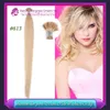 Double Drawn Human Human Silky Straight Blonde Keratin Stick I Tip Pre Bonded Micro Fusion Hair Extensions i tip hair extensions 1g