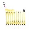 Princess Rose 10 waterdruppels kleine taille make-up borstels professionele make-up borstel set gele pincel maquiagem Brochas