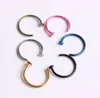 Stainless Steel Nose Hoop Rings earring larbret eyebrow stud body jewelry piercing mix color 100pcs