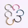 Stainless Steel Nose Hoop Rings earring larbret eyebrow stud body jewelry piercing mix color 100pcs