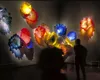 100% Mouth Blown Borosilicate Murano Plate Arts Lamps Craft Hanging Plates Colorful Glass Wall Art