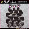 Fasci di capelli umani malesi Natural Black Body Wave Remy Virgin Human Extension Trama durevole Lunga vita 3-4 PCS 9A