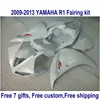 Free shipping ABS fairing kit for YAMAHA R1 2009-2013 all glossy white fairings set YZF R1 09-11 12 13 HA72