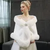 Luxuoso Da Pena Da Avestruz Xale De Noiva Branco Vermelho Fur Wraps Casamento Shrug Casaco de Noiva Festa de Casamento de Inverno Boleros Jacket Manto LD05059