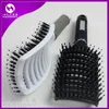 Novo 1 pcs pente de cabelo anti-estático calor curvo ventilação barbear salão tine escova fileiras estilo ferramentas preto branco cor