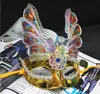 Ny LED Halloween rekvisita finplätering Phoenix med lampa med eyeliner ljusmask mode maskera masquerade party dekorationer