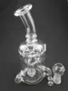 Transparent recycler glass hookah, carta oil rig pipe, 14mm joint, factory direct sales, welcome to order