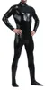 Atacado-adulto preto látex de tartleneck brilhante manga longa metálico homens catsuit mulheres estangem de pele unitard lycra bodysuit zentai sem capuz