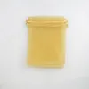 4sizes Hot sell Golden Organza Jewelry Gift Pouch Bags For Wedding favor 7X9cm 9X12cm 13X18cm 20X30cm