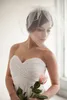 Heetste Pinterest blusher sluiers bruids sluiers ivoor witte tule sluiers bruids accessoires kralen 2015 bruiloft gunsten