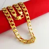 10mm * 60cm 24k chapado en oro masculino chapado en oro collar hombres joyería aluvial elegante vintage cadena dorada joyería