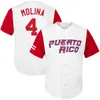 2017 Puerto Rico World Baseball Klasyczne Koszulki 12 Francisco 1 Carlos Correa 9 Javier Baez 4 Yadier Molina 15 Carlos Beltran Mundury Tanie