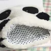 Partihandel-Fluffy Panda Face Coin Purse Pouch Plånbok Makeup Kosmetisk Drawstring Storage Bag 35dn