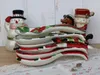 Cartoon porselein schotel leuke kerst serviezen creatieve kinderen ceramica dinerplaat