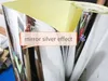 5mx61cm home decor silver mirror reflective effect new wardrobe cabinets waterproof PVC self-adhesive wall paper furniture wall stickers