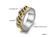 BC Biżuteria Moda Pinner Chain Pierścień Dla Mężczyzn Złoty Czarny Silver Stainless Steel Chain Hurtownie Mens Biżuteria BC-0069