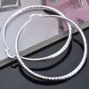 Fashion Pretty Explosion models in Europe and America Fashion Shine Rhombic Circle 925 Silver Earrings silver earrings 1200