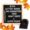 Met Houder Black Felt Brief Board 10x10 inch inclusief 340 witte letters Craft Mes en Pouch voor Home Office Events en Social Media