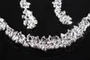 Billiga kristall brud smycken set silver pläterad halsband diamantörhängen bröllop smyckesuppsättningar för brud brudtärnor kvinnor brud a5925809