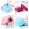 Hoge kwaliteit sieraden opslag papier vak multi kleuren ring stud oorbel verpakking geschenkdoos voor sieraden 4 * 4 * 3 cm 120pcs / lot