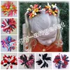 Random baby 4" hair ties M2M prints dot Curlies loop Ribbon Korker hair bows clips Girl/women Corker hair bobbles Accessories 100pcs PD007