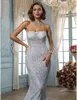 2016 New Hot Sale Fashion Trumpet/Mermaid Silver Sweep/Brush Train Strapless Tulle/Sequined Sparkle Shine Wedding Dresses 234