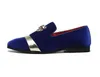 Trendy British Men velluto a punta BLU Rosso Homecoming party dress oxford scarpe da sposa mocassini mocassini maschili