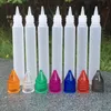 Bottles 30ml 20ml 15ml 10ml E Liquid Bottle Bottle Long Pen Plastic Dropper Bottles With Childproof Cap Free Shipping