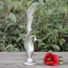 2016 new arrival pewter plated metal swan vase crafts for home decoration vase tabletop Vase