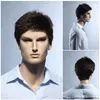 100 vrais cheveux naturels hommes court complet vierge noir perruque postiche toupet RJ3649131229