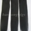 Top Quality 100g 40pcs/50pcs Tape in Hair Extensions Glue Skin Weft Brazilian Indian human hair 18 20 22 24inch #1/Jet Black