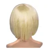 WoodFestival short bob wig heat resistant fiber hair wigs blonde natural fashion ladies straight wig synthetic women7126384