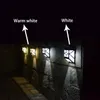 Lámpara de pared Led con energía Solar, lámpara de luz Solar, luces de inundación blancas/blancas cálidas, 2 Leds, luz de jardín al aire libre, lámpara de paisaje de pared de camino de patio