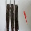 50g 50 fili Pre bonded Nail U Tip Estensioni dei capelli umani 18 20 22 24 pollici # 4 / Capelli indiani brasiliani marrone scuro di alta qualità