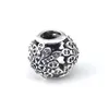 925 Sterling Silver Bead Smycken Passa Pandora Charm Armband Openwork Snowflake Clear CZ och Blandade blå nyanser av Crystal och CZ