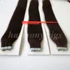 Top Quality 50g 20pcs Glue Skin Weft Tape in human Hair Extensions 18 20 22 24inch 2Darkest Brown Brazilian Indian hair6867439