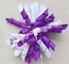 Girl 4" korker Hair bows clips curly grosgrain ribbon ponytail Corker satin hairband flowers bobbles hair ties elastic headband 100pcs PD007