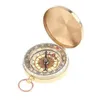 Mini Luminous Pocket Brass Watch Style Ring KeyChain Camping Hiking Hunting Marching Compass Navigation Outdoor Compass with box Packing