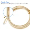 High Speed USB Cables Type C TO C Charging Adapter Data Sync Metal Phone line 0.48mm Thickness Strong Braided Charger