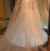 Hot Amazing White Ivory Lace Applique Sequin One Layer Wedding Bridal Veils Cathedral Long Length Wide Without Comb Cove Face Amazing