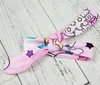 Unicorn Baby Girl INS vestido Com Headband Manga Comprida Completa Rainbow Impresso Vestido Headband 2 pcs Conjuntos de Roupas Da Criança Meninas Desses Outfits