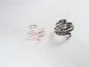 Fashionable ancient flat snake ring for women Vintage style Antique Silver Gold Plated rings